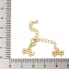 Brass Micro Pave Cubic Zirconia Chain Extender KK-L216-004C-G-3