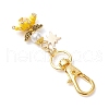 Angel Glass Seed Beaded Pendant Decorations HJEW-MZ00166-01-4