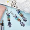 CHGCRAFT 3Pcs Natural & Synthetic Gemstone Chips Cluster Pendant Decoration HJEW-CA0001-35-5