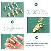   8 Pcs 4 Style Alloy with Rhinestone Fingernail Ring Finger Tip MRMJ-PH0001-59-5