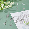FIBLOOM 4 Pairs 4 Style 304 Stainless Steel Long Dangle Earrings EJEW-FI0002-55-5