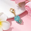 Flower Glass Seed Beads Beaded Pendant Decorations HJEW-MZ00196-06-1