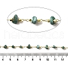Handmade Synthetic Malachite Chip Beaded Chains CHC-F020-10G-10-2