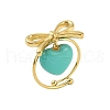 Bowknot 304 Stainless Steel Open Cuff Ring RJEW-Z037-02G-02-2