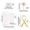 Clear PVC Candy Gift Packaging Boxes with Ribbon & Artificial Flower CON-TAC0001-20D-4
