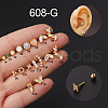 Stainless Steel Clear Cubic Zirconia Cartilage Earrings WG8423D-20-1