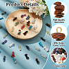 52Pcs 13 Styles Natural Mixed Gemstone Chip Pendants PALLOY-HY00016-5