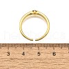 Brass Micro Pave Cubic Zirconia Cuff Rings for Women RJEW-H247-34G-02-5