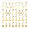 40Pcs 4 Styles 304 Stainless Steel European Dangle Charms PALLOY-UN00005-1