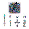 Spritewelry 32Pcs 8 Style Rainbow CoLOR Alloy Pendants PALLOY-SW0001-02-1