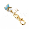 Angel Glass Seed Beaded Pendant Decorations HJEW-MZ00166-05-4
