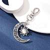 Moon & Sun Alloy Pendant Decorations HJEW-JM01596-03-3