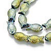 Electroplate Glass Beads Strands EGLA-T025-03E-3