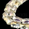 AB Color Plated Transparent Glass Beads Strands EGLA-P051-06A-A08-5