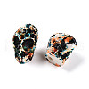 Spray Painted Resin Beads Strands RESI-N041-01D-3