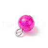 10Pcs Spray Painted Crackle Glass Charms PALLOY-JF03253-01-5