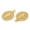 Rack Plating Brass Micro Pave Cubic Zirconia Pendants KK-M252-06G-2