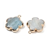 Natural Flower Amazonite Pendants G-P566-01G-15-2