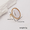 Zinc Alloy Pearl Geometric Statement Finger Rings for Women MH8258-2-1