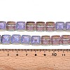 Electroplate Transparent Glass Beads Strands EGLA-N017-03F-4