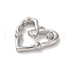 Ion Plating(IP) Brass Micro Pave Cubic Zirconia Pendants KK-U042-03P-2