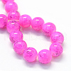 Baking Painted Glass Round Beads Strands X-DGLA-Q019-8mm-68-2