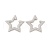 Star Cubic Zirconia Cuff Earrings KK-A228-06P-1