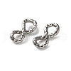304 Stainless Steel Textured Infinity Linking Rings STAS-R164-03P-02-2