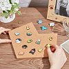 Heart Wall Mounted Brooch Jewelry Display Cork Tray AJEW-WH0433-01E-3