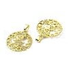 Rack Plating Brass Micro Pave Cubic Zirconia Pendants KK-R157-13B-G-2