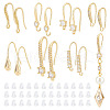 Unicraftale 14Pcs 7 Style Brass Micro Pave Clear Cubic Zirconia Earring Hooks KK-UN0002-21-1