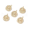 Brass Micro Pave Cubic Zirconia Pendants ZIRC-G157-03H-01G-3