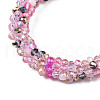 Glass Beaded Crochet Stretch Bracelet BJEW-T016-09G-2