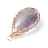 Natural Gemstone Charms PALLOY-JF01340-5