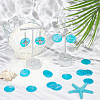 SUNNYCLUE 40Pcs AB Color Plated Capiz Shell Pendants SSHEL-SC0001-26-4