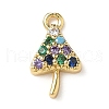 Brass Micro Pave Cubic Zirconia Charms KK-I276-45G-1
