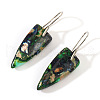Bohemian Natural Imperial Jasper Triangle Dangle Earrings WQ9725-2-2