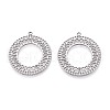 304 Stainless Steel Hollow Pendants STAS-T064-72P-1