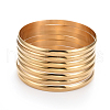 Fashion 304 Stainless Steel Buddhist Bangle Sets BJEW-L664-024C-G-7