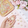 SUNNYCLUE 160PCS 8Colors Transparent Acrylic Bead Caps OACR-SC0001-29-3