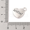 Tibetan Style Heart Alloy Pendants X-TIBEP-Q043-206-RS-3
