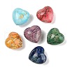 Mother's Day Gifts Dyed Natural Imperial Jasper Heart Palm Stone G-Q021-03-1