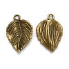 Mixed Style Tibetan Style Alloy Leaf Pendants TIBEP-F040-01AB-3