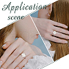Beebeecraft 1Pc Adjustable Rhodium Plated Sterling Silver Finger Ring Components STER-BBC0006-95P-6
