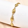 304 Stainless Steel Ladybug Link Bracelets for Women BJEW-K226-15B-G-1