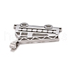 Non-Tarnish 304 Stainless Steel Pendants with 201 Stainless Steel Clasp STAS-A058-01P-3