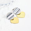 Brass Dangle Stud Earrings EJEW-S262-04GP-1