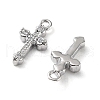 Rack Plating Brass Micro Pave Cubic Zirconia Pendants KK-K333-79P-2