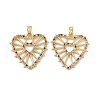 Brass Micro Pave Cubic Zirconia Pendant KK-E068-VC041-1