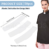 BENECREAT 50Pcs Plastic Tab Collar for Clergy Shirt AJEW-BC0003-64B-2
